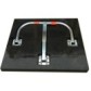 High-resistance parking bollard with rubber embedment structure