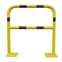 Safety barrier with steel rounded edges