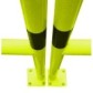 Safety barrier with steel rounded edges