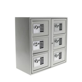 Locker for phones and personal belongings - 6 compartments
