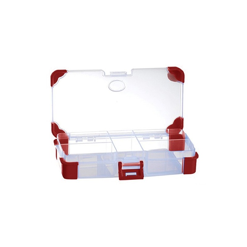 Compartment box with rubber corners