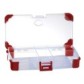 Compartment box with rubber corners