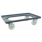 Wheeled trolley for handling crate