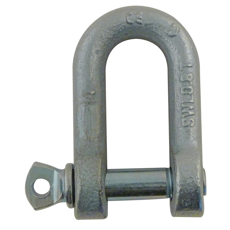 Forged zinc-plated shackle