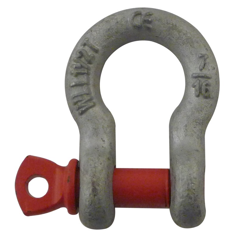 Galvanized steel bow shackle