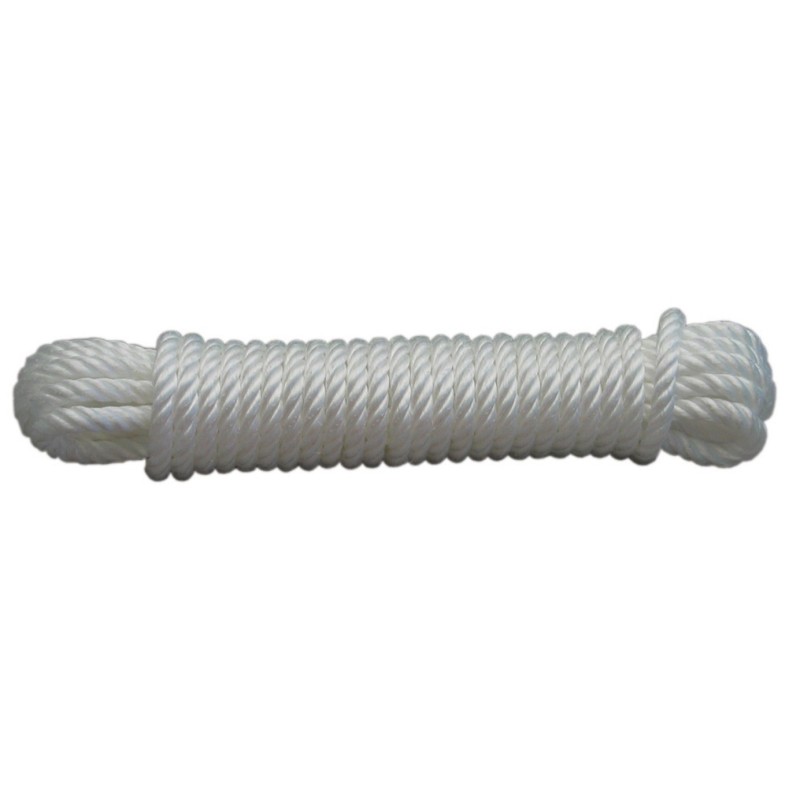 White polypropylene rope