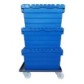 Wheeled trolley for handling crate