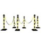 Kit of 6 poteaux abs en kit avec 10 m de chaine - base vide