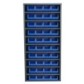 Storage cabinet with bins and no doors
