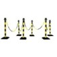 Kit 6 poteaux de balisage abs monobloc avec 10 m chaine - base vide