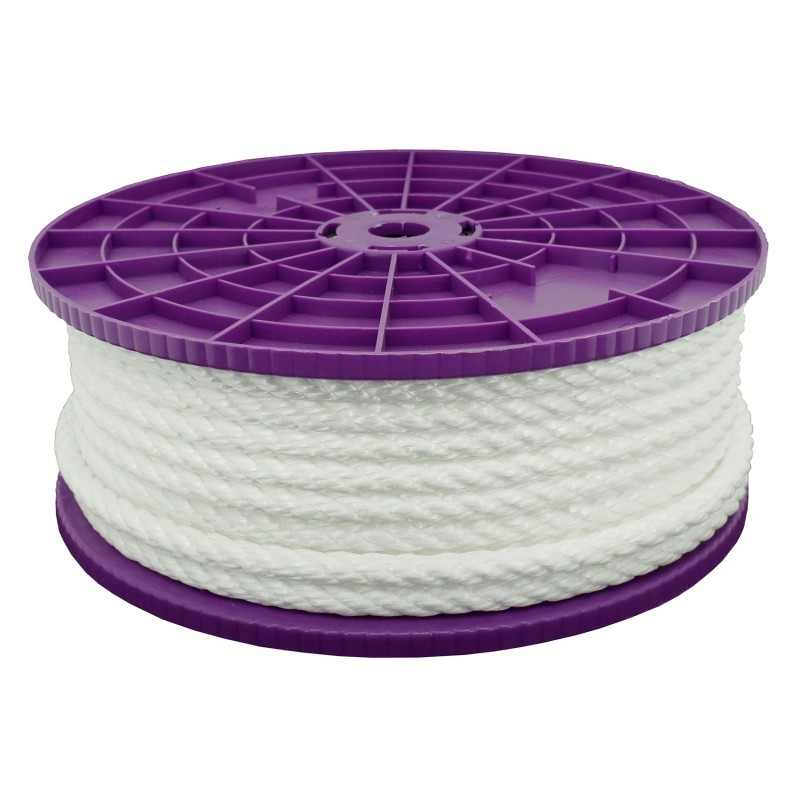White polypropylene rope - spool