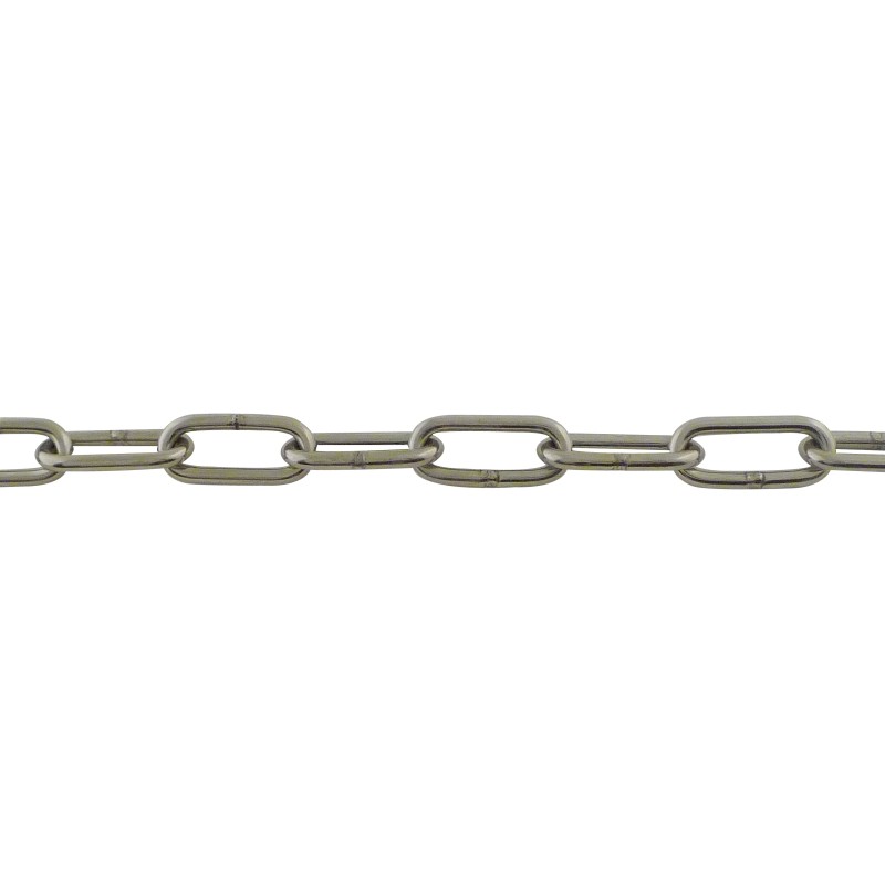 Chaîne maillon long acier inoxydable