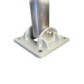 High-resistance parking bollard with cast iron feet