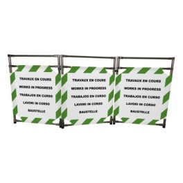Barrière d'intervention inox 1000 mm