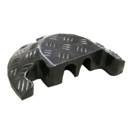 End cap for cable protector with lid