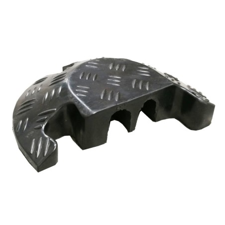 End cap for cable protector with lid