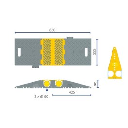 Passe-câbles pliants 2 x 80 ou 2 x 110 mm
