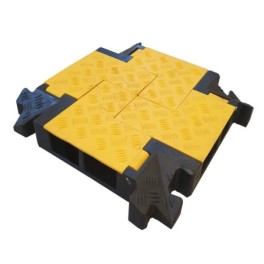 4-Way intersection for cable protector with lid