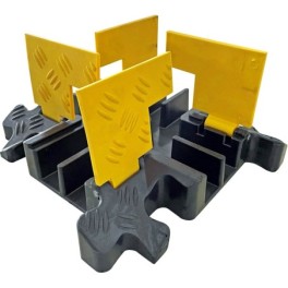 4-Way intersection for cable protector with lid