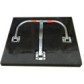 High-resistance parking bollard with rubber embedment structure