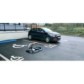 High-Resistance parking bollard with rubber mounting structure