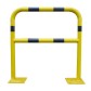 Safety barrier with steel rounded edges