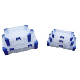 Compartment box with rubber corners