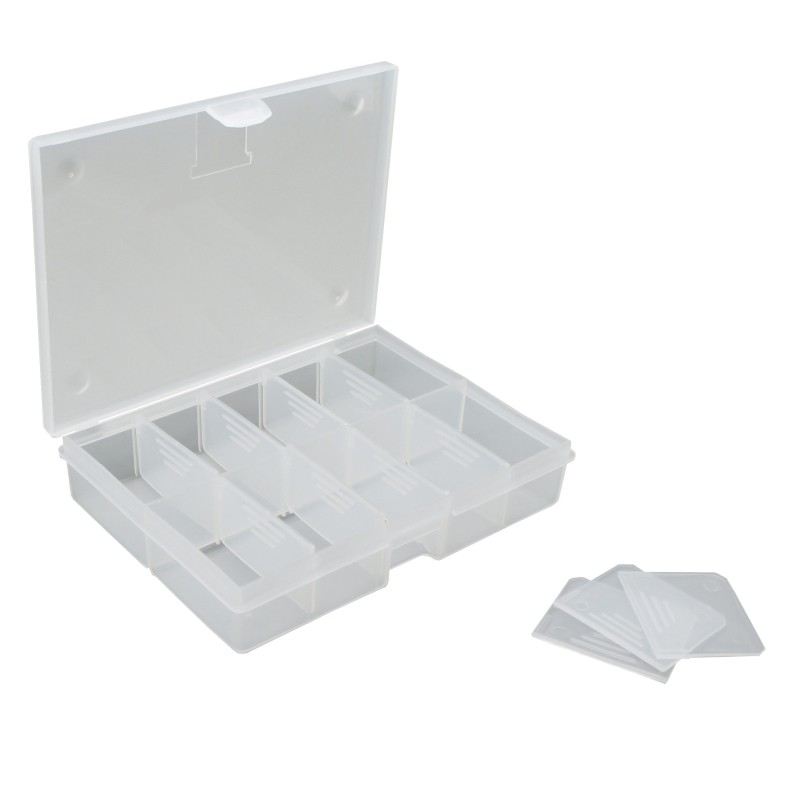 Box with fixed or variable compartments