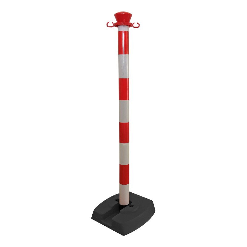 Poteau plastique avec base pliante