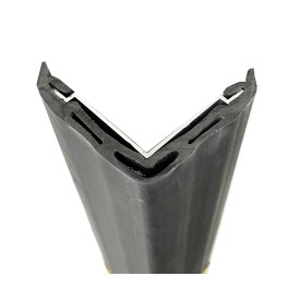 Protection d'angle en caoutchouc avec profil aluminium - Viso