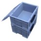 Handling crate with a lid, available in capacities ranging from 10 liters to 50 liters
