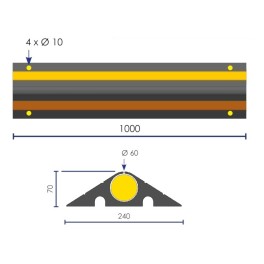 Cable pass for construction