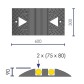 Cable pass with 2 channels