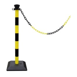 Kit 1 poteau abs monobloc avec chaine 2 m - base lestée
