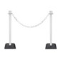 Kit 2 poteaux abs avec 2m de chaine - base vide