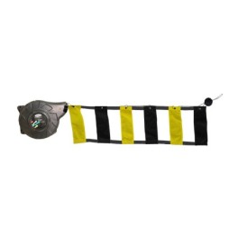 Retractable barrier reel with 15 m signaling belt