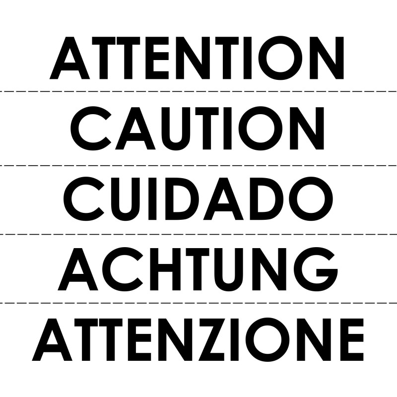 Transparent sticker with pictogram