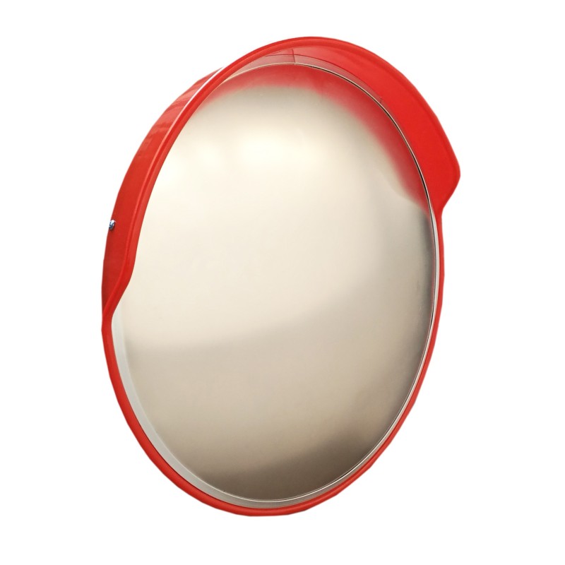 Convex safety mirror with visor