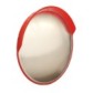 Convex safety mirror with visor
