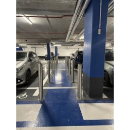 Stainless steel protective post