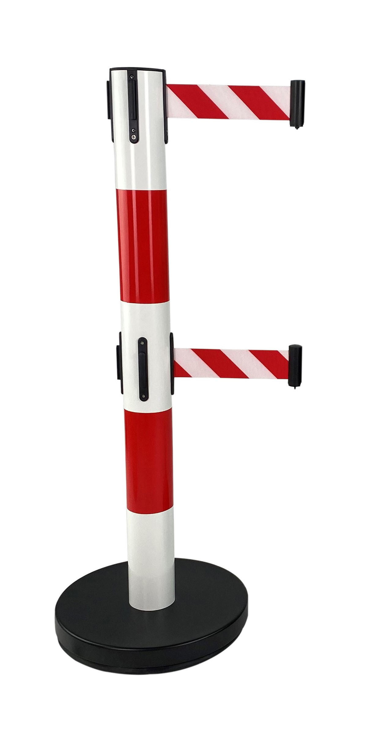 Poteau de guidage à double sangle