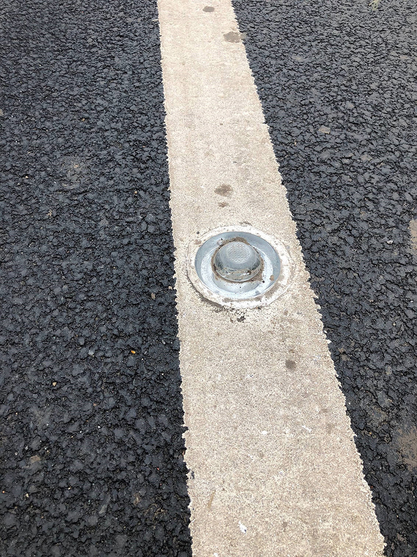 Plot réflecteur en verre 50 mm