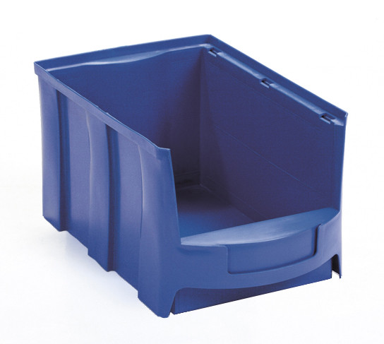 Stackable storage bin with large opening, available in sizes from 1L to 28L