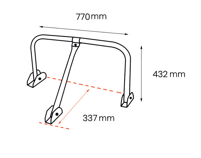 Arceau de parking avec cadenas