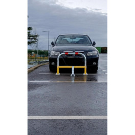 High-resistance spring-loaded parking bollard