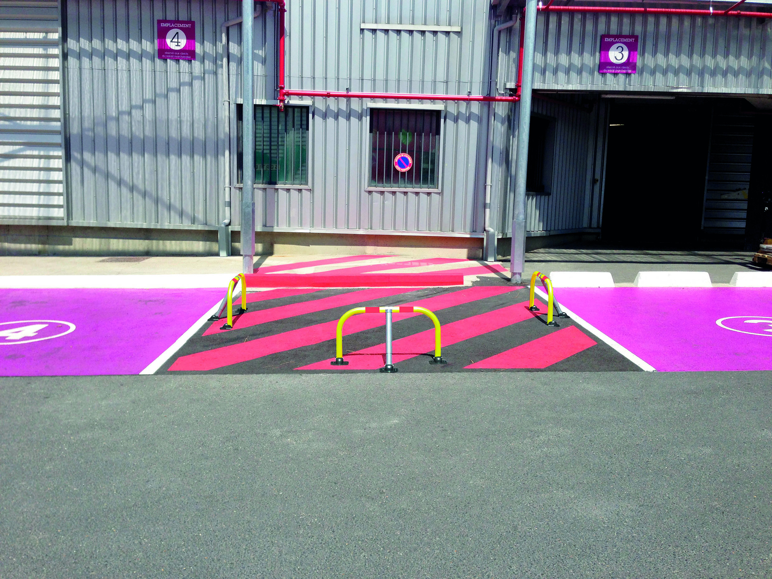 Arceau de parking haute visibilité