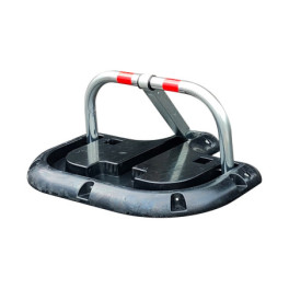 High-Resistance parking bollard with rubber mounting structure