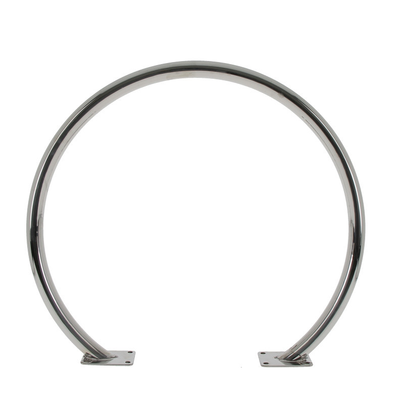 Round stainless steel bike rack hoop