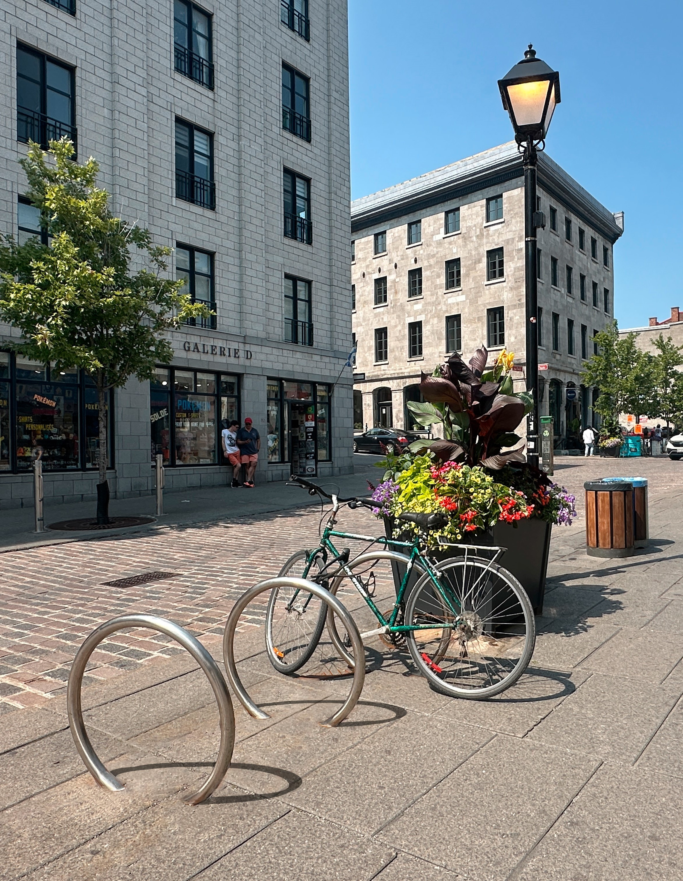 Round stainless steel bike rack hoop