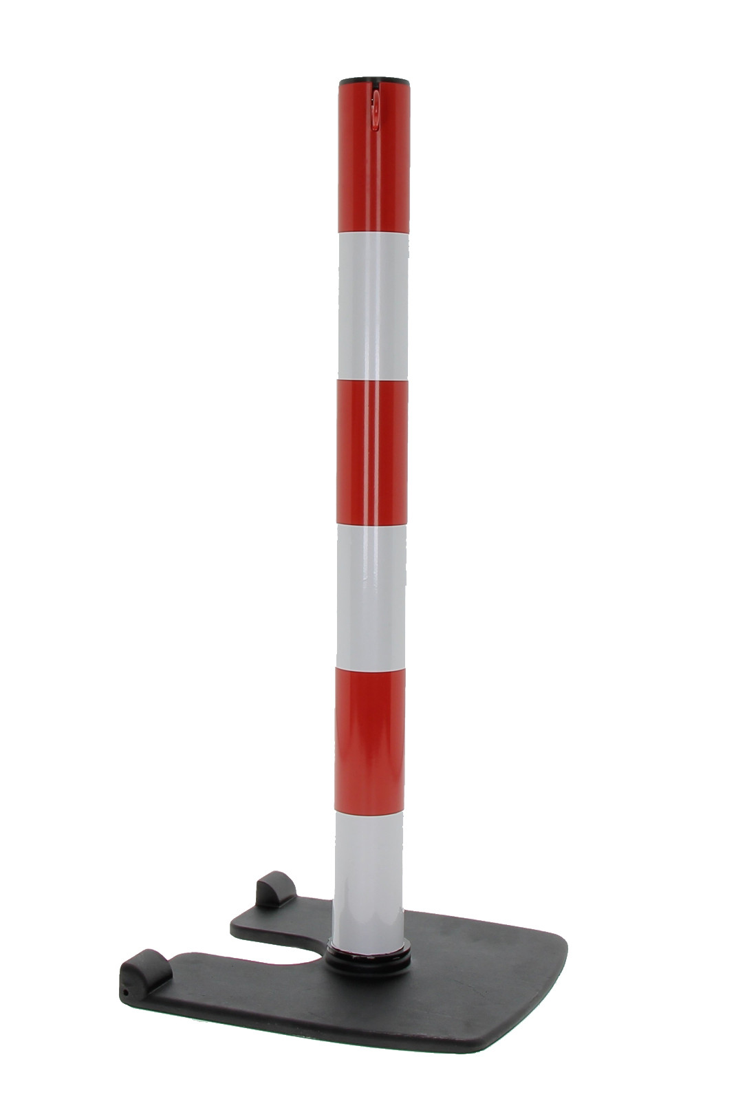 Poteau metal avec base a roulette